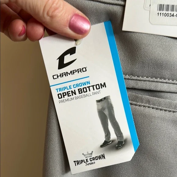 Men’s Gray Baseball Pants - Picture 3 of 5